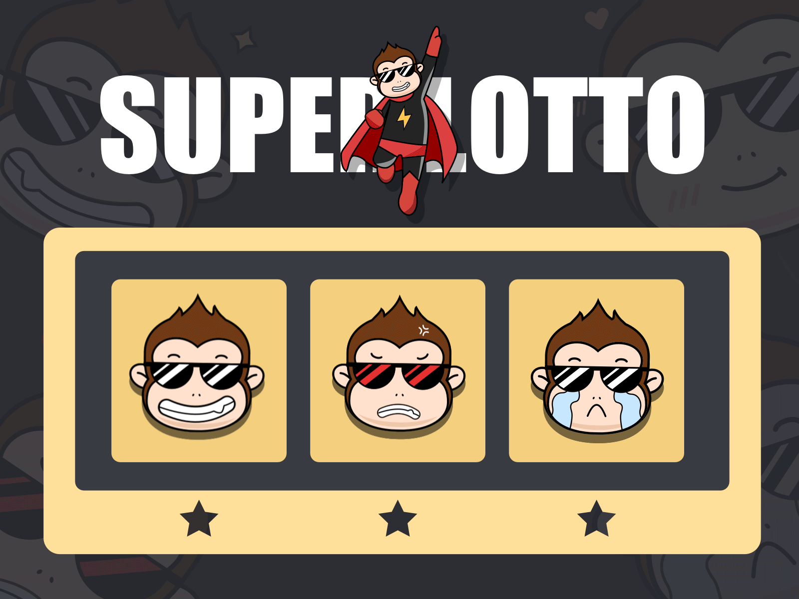 IP gif dailyui design effect expression game gif icon monkey roll superman ui