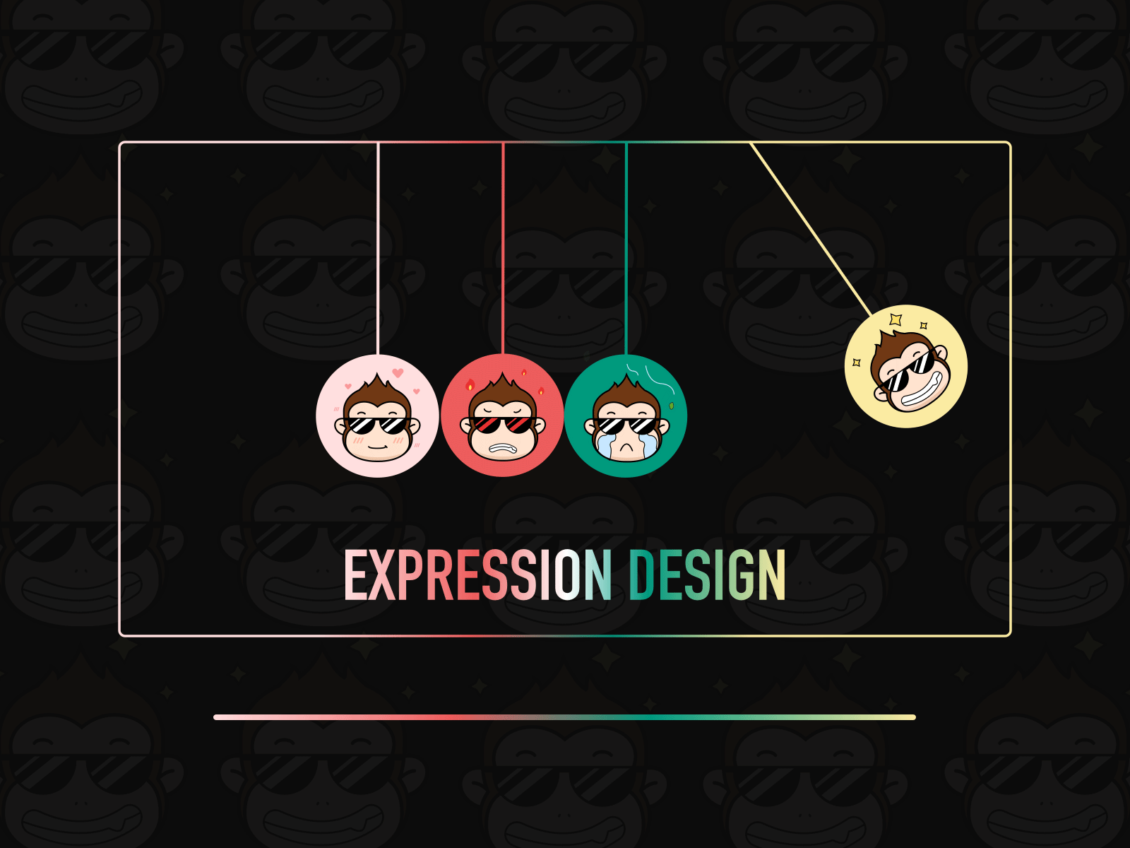 IP GIF dailyui design effect expression face gif gravity icon ip monkey rack ui