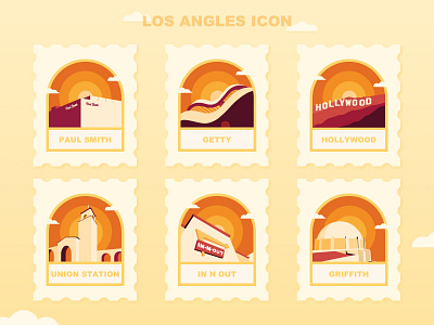 Los Angeles Building Icon 洛杉矶建筑图标 design icon icons illustration logo ui