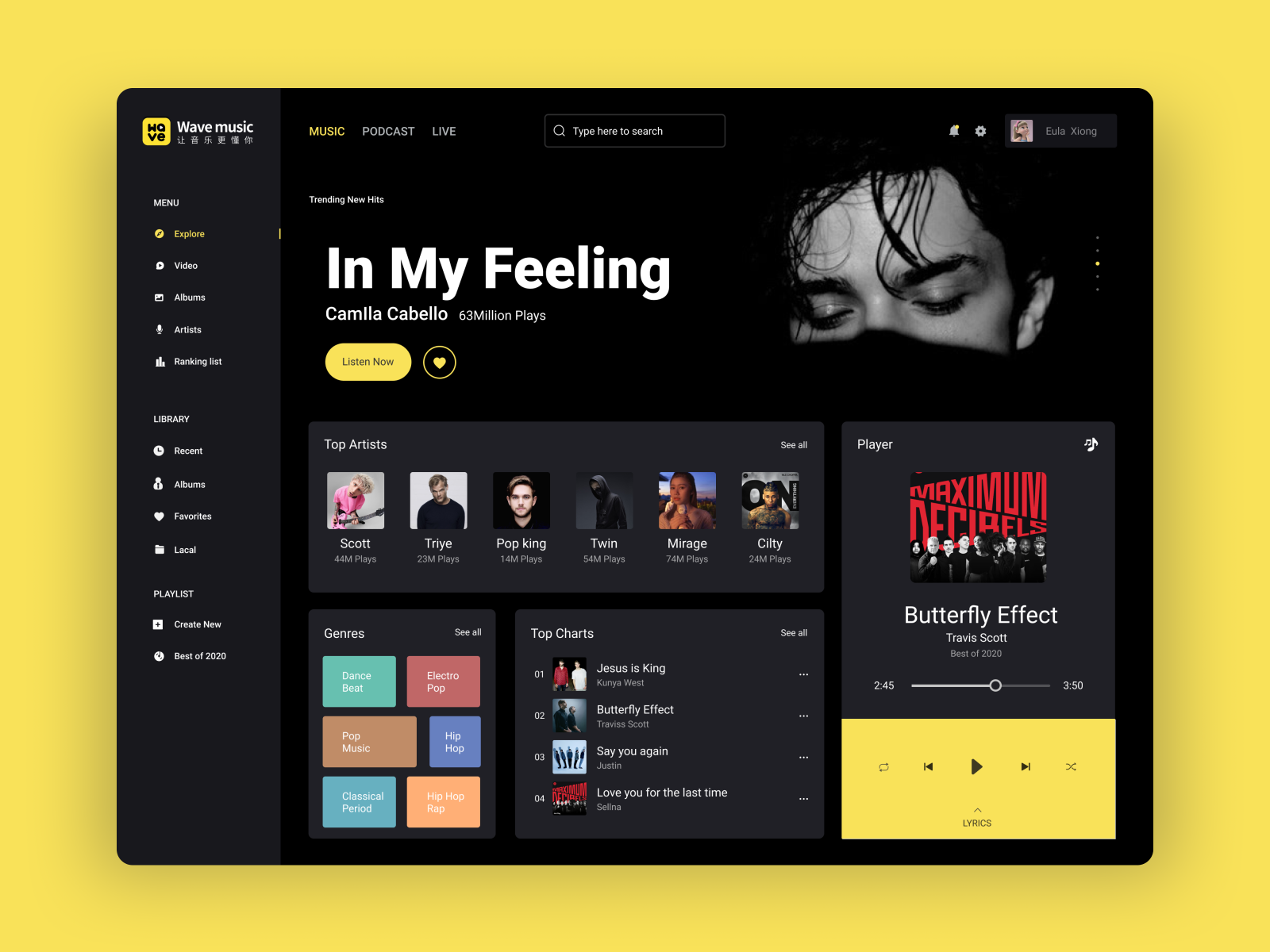 Music player design 音乐播放器的设计 by 3MiD on Dribbble