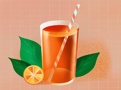 夏天的尾巴 icon lemon orange illustration