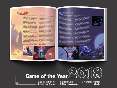 GOTY 2018 design editorial layoutdesign typography video games