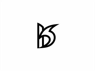 BS letter minimalist logo monogram