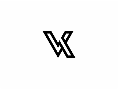 VK monogram simple minimalist logo