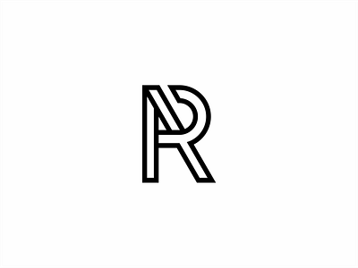 AR logo design minimalist illustration