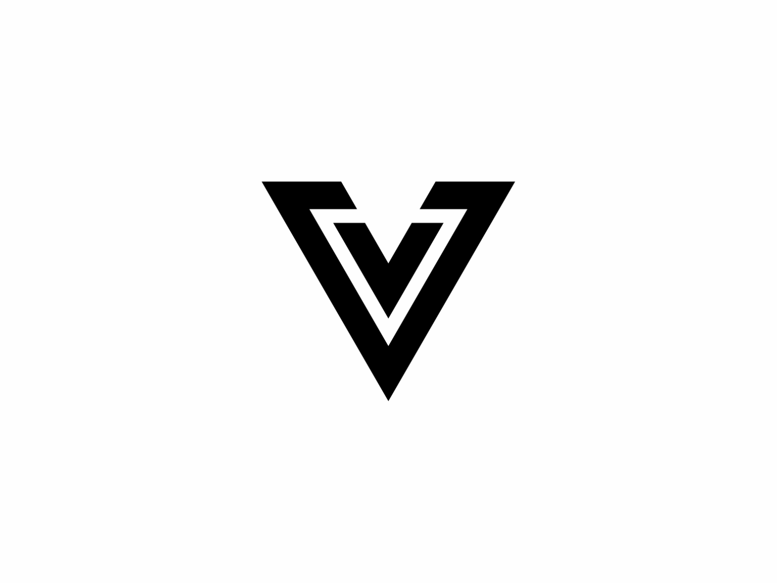 logo icon V simple minimalist black and white by art_pensilKuli on Dribbble