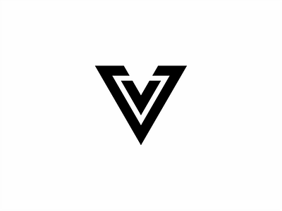 logo icon V simple minimalist black and white app branding design icon illustration logo typography ui ux vector