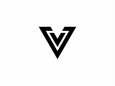 logo icon V simple minimalist black and white by art_pensilKuli on Dribbble