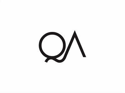 QA logo design minimalist illustration app branding design icon illustration logo typography ui ux vector