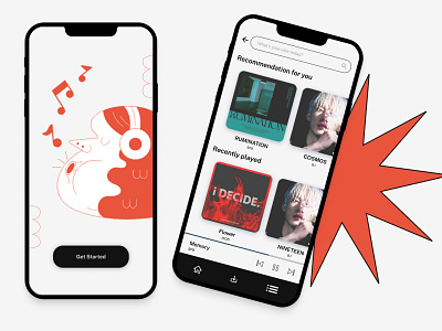 Music App Page app dailyui design mobile app music app technology ui visual design visualization