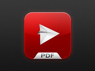 Link Viewer App Icon (PDF prototypes) app icon link viewer paper plane pdf play
