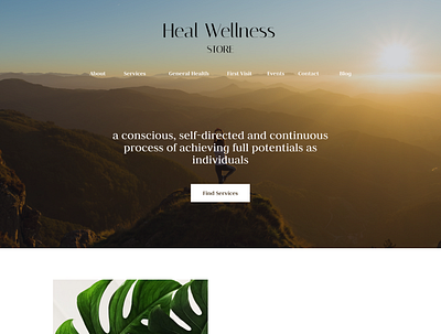 WellnessLanding Page branding graphic design landing page ui ui design wellness ui