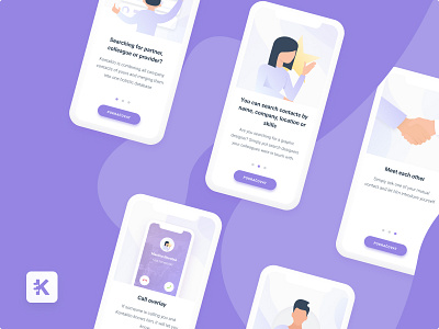 Contact app onboarding app branding illustration illustrations mobile mobile app mobile design mobile ui onboard onboarding onboarding ui ui uidesign ux uxui