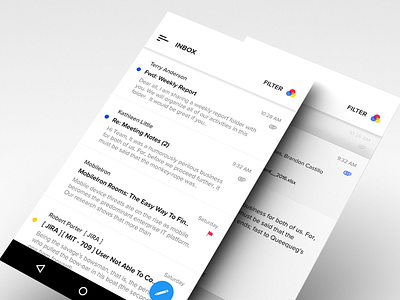 Minimal Email Concept With Prototype email principle sketch