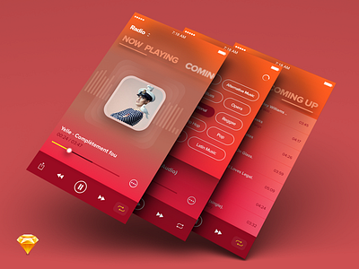 Another Radio App Design & Prototype. music player radio sketch ui ux