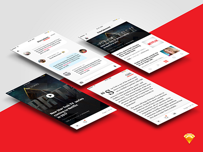 News App Design and Prototype Using Principle news principle sketch ui ux