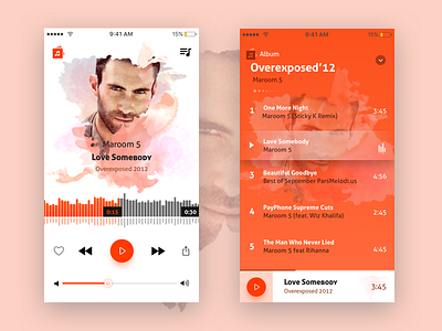 This one is for my another favourite band ‪#‎Maroon 5 maroom 5 music sketch ui ux