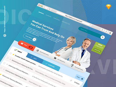 Healthcare Website Design concept sketch ui ux website