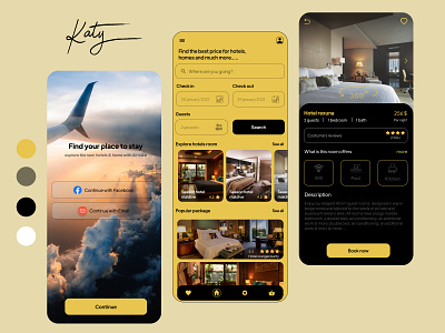 Hotel Booking , Mobile Application Concept