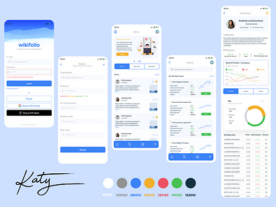 Financial portfolio mobile app design