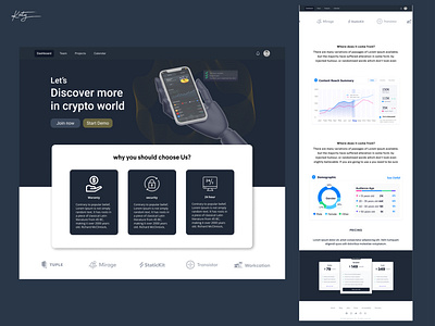 Landing page design branding coin design dribbble figma finance graphic design landing landingpage mockup ui uiux ux web webdesign