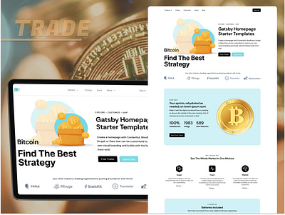 Trading Landing Page Design dribbble figma graphic design landingpage landingpagedesign ui uidesign uidesigner uiux ux uxdesign webdesign