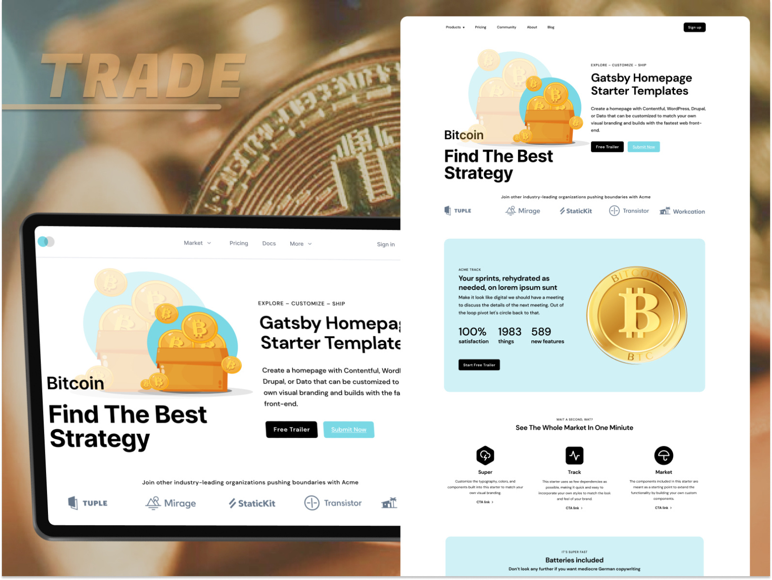 Trading Landing Page Design by Katy Kargozar on Dribbble