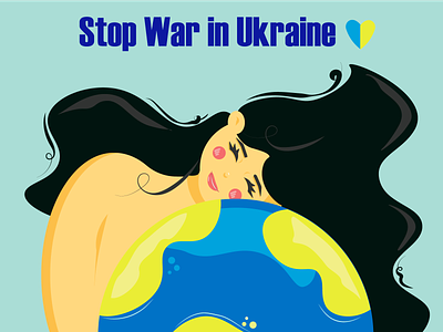 Stop war in Ukraine! adobe design graphic design icon illustration illustrator logo planet postcard stopwar ukraine vector