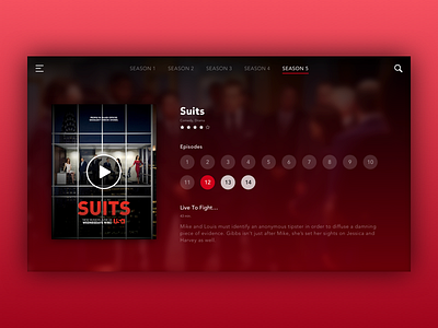 Day 025 - TV App 025 app challenge daily suits tv ui