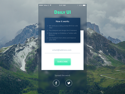 Daily UI 026 - Subscribe