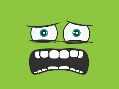 The Green Bean Supreme cartoon character character design characters emoji face green with envy illustration monster scared face