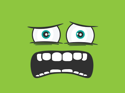 The Green Bean Supreme cartoon character character design characters emoji face green with envy illustration monster scared face
