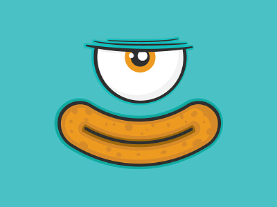 Goofy Garry cartoon character character design cute emoji face funny goofy happy illustration monster