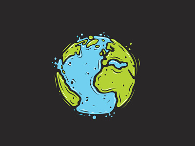 Earth blue earth earth vector green illustration ocean planet t shirt design tshirt vector water