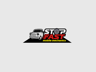 Stop Fast mobile mechanics branding logo