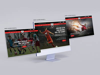 Hero Image Sliders graphicdesign heroslider image soccer sports websitehomepage