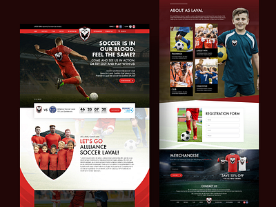 Soccer Website Design graphics hero landing soccer sports webdesign website