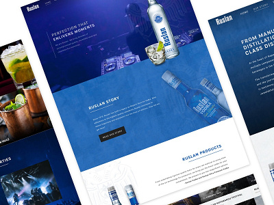 Ruslan drinks vodka web design