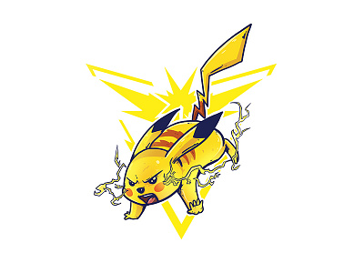 Pikachu art design diditpranata illustration instinct pikachu pokemon pokemongo teaminstinct thsirt