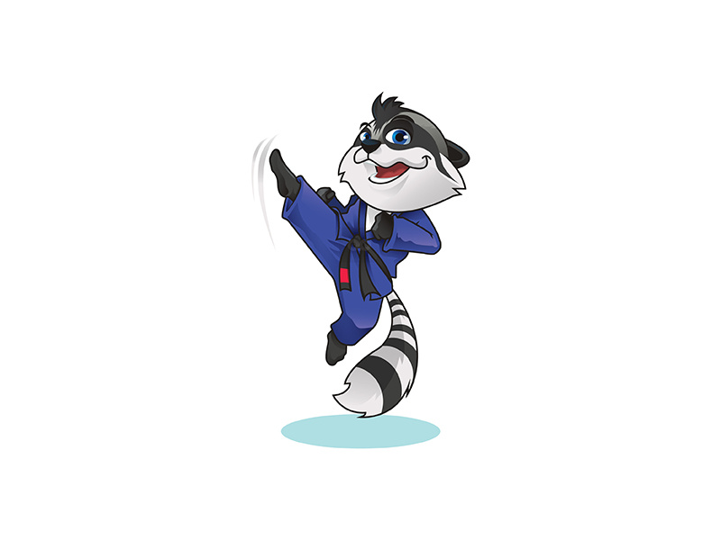 jiu jitsu raccoon by Aditya Pranata on Dribbble