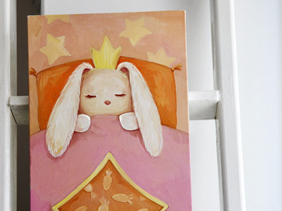 Sweet dreams bunny carrot crown dream night oil pillow princess rabbit