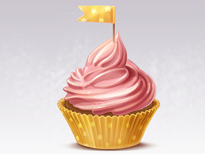 Cupcake with cream