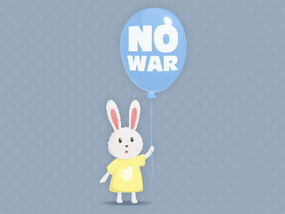 No War ballon bunny character cute kiev maidan no war peace rabbit ukraine