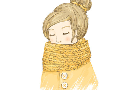 Cozy Mood autumn character cozy mood scarf winter woman