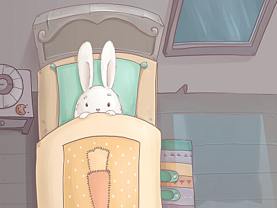 Rabbit in the bed