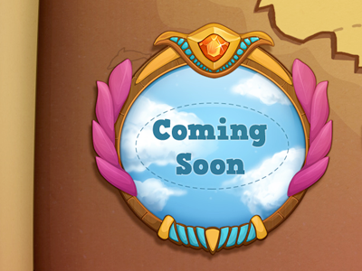 Work in Progress. Detail for one iPad game cartoon coming soon game icon ipad iphone jewel plumage sky