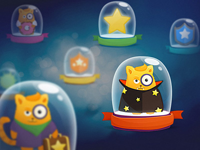 Achievements for one game achievements bulb cartoon cat game icon ipad iphone star vampire