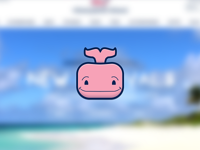 Vineyard Vines Whale Front View beach blue cartoon character front icon ocean pink vine vines vineyard whale