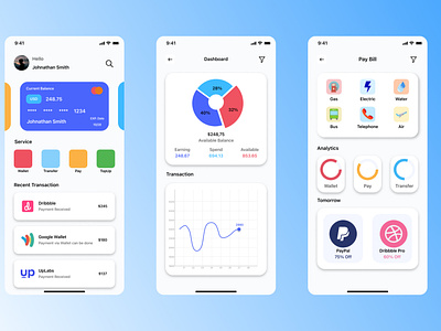 Money Management Mobile App UI dailyui design figma figmadesign learning ui uidesign uiux
