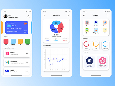 Money Management Mobile App UI